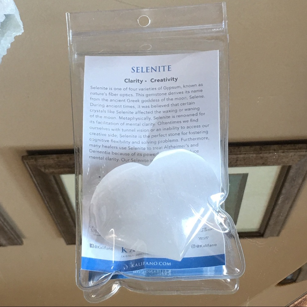 Selenite Heart Shaped Crystal